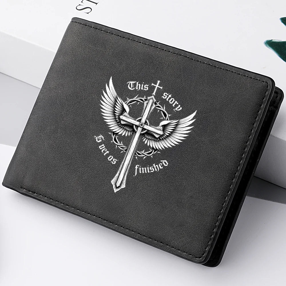 Billetera para Hombre con Monedero de Cierre: Piel Sintética (PU), Estilo Retro con Estampado y Múltiples Compartimentos para Tarjetas y Billetes.