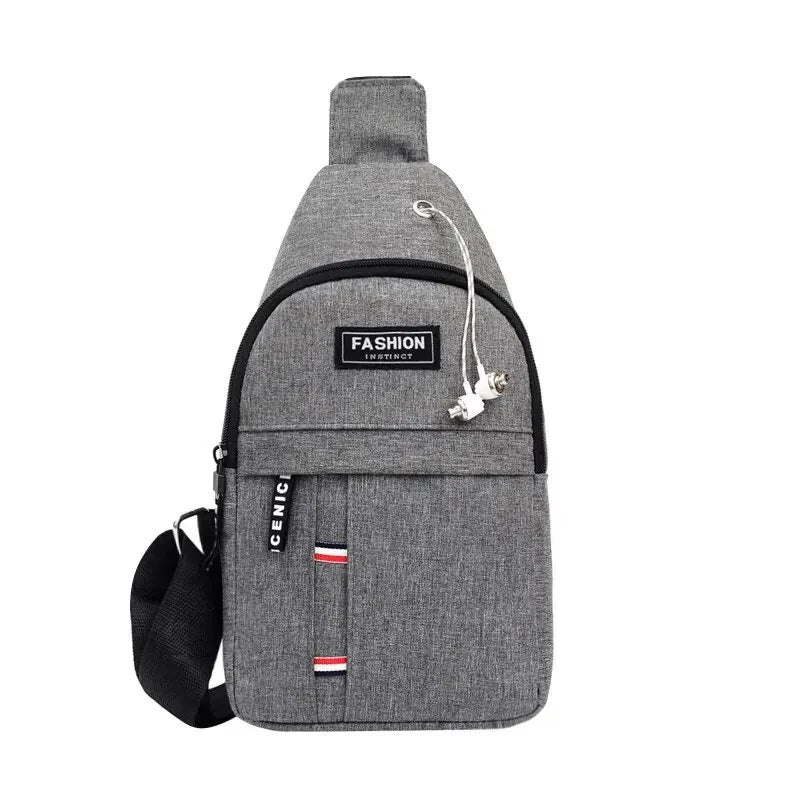 Cangurera de gran capacidad e impermeable para hombre, con correa ajustable; ideal para actividades al aire libre, viajes, correr, senderismo y ciclismo.