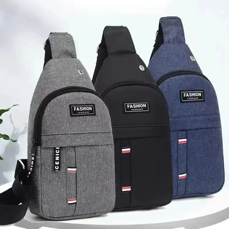 Cangurera de gran capacidad e impermeable para hombre, con correa ajustable; ideal para actividades al aire libre, viajes, correr, senderismo y ciclismo.